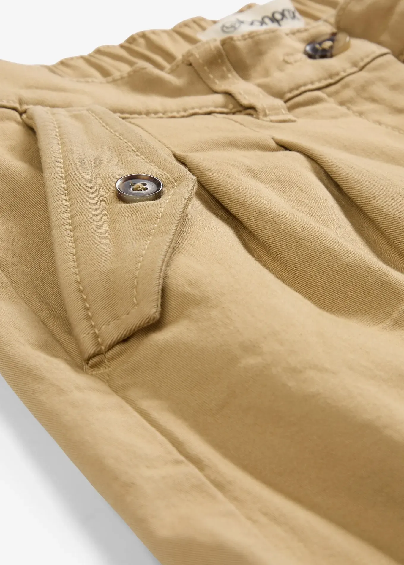 Short en twill, taille haute