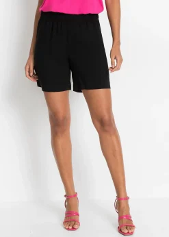 Short en viscose à taille élastiquée