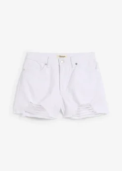Short taille haute en twill