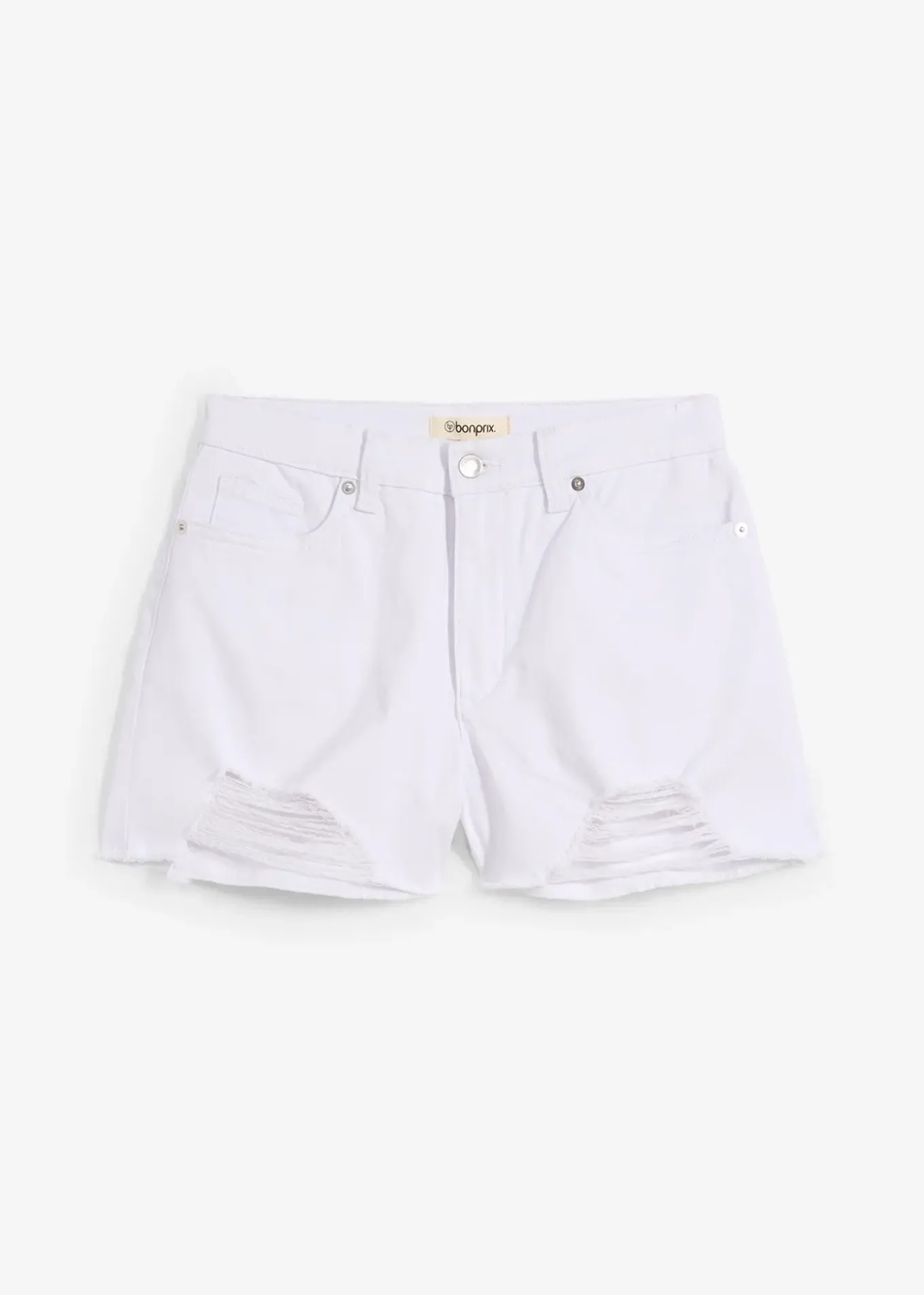 Short taille haute en twill