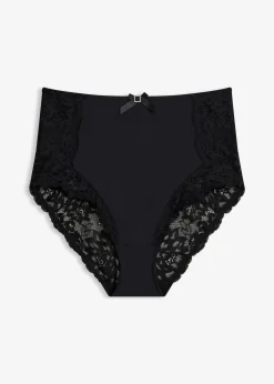 Slip taille haute avec dentelle