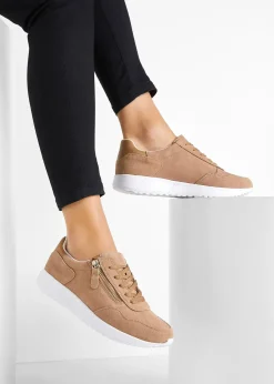 Sneakers en cuir velours