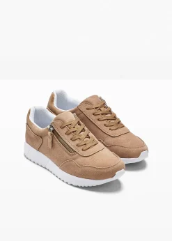 Sneakers en cuir velours