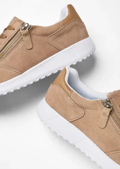 Sneakers en cuir velours