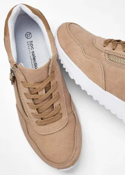 Sneakers en cuir velours