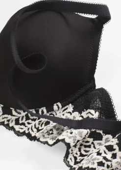 Soutien-gorge à coques avec dentelle bicolore