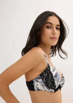 Soutien-gorge à coques en satin imprimé