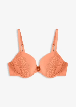 Soutien-gorge à coques et armatures, coton et dentelle