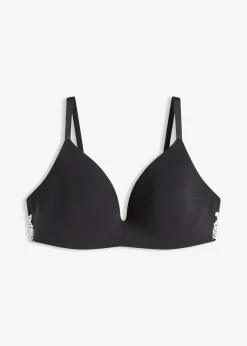Soutien-gorge à coques sans armatures, coton et dentelle