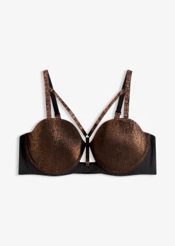Soutien-gorge balconnet en matière brillante