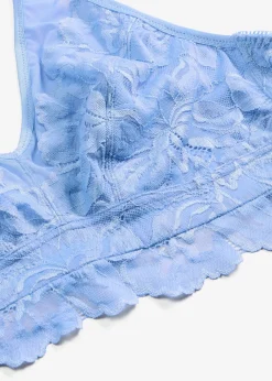 Soutien-gorge bralette à dentelle floral et mesh