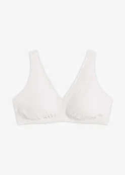 Soutien-gorge bralette rembourré en coton côtelé, sans armatures
