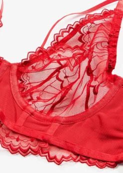 Soutien-gorge long en broderie