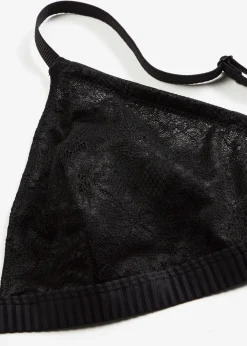 Soutien-gorge triangle, sans armatures, texture côtelée douce