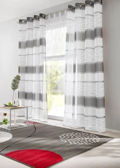 Store bateau transparent avec broderies