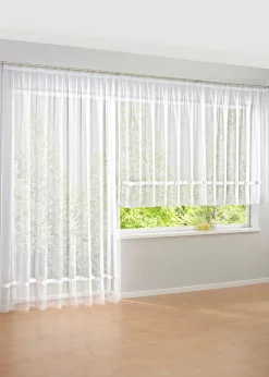 Store voilage avec ruban satin