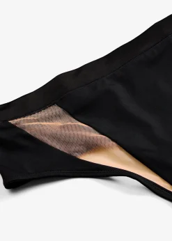String taille haute à empiècement transparents