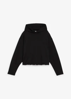 Sweat à capuche légèrement brillant en viscose mélangée