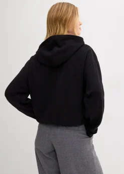 Sweat à capuche légèrement brillant en viscose mélangée