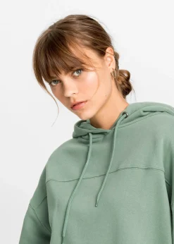 Sweat à capuche oversize en coton mélangé doux