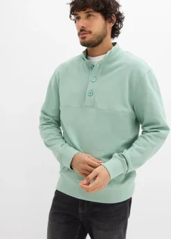 Sweat à col boutonné 100% coton
