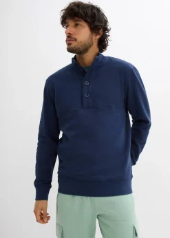 Sweat à col boutonné 100% coton