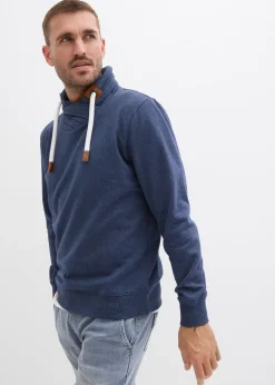 Sweat à col châle et détails enduits