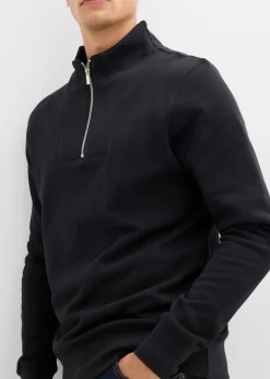 Sweat à col zippé 100% coton