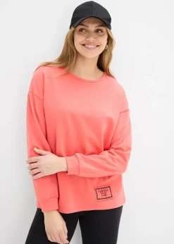 Sweat en coton mélangé, coupe courte devant longue derrière