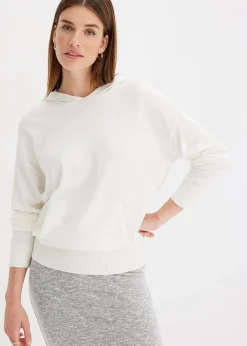 Sweat en maille à capuche et poche kangourou