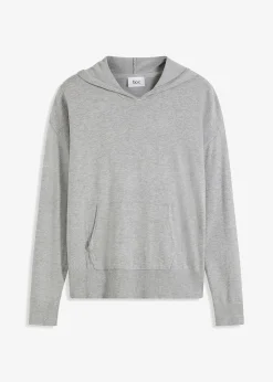 Sweat en maille à capuche et poche kangourou