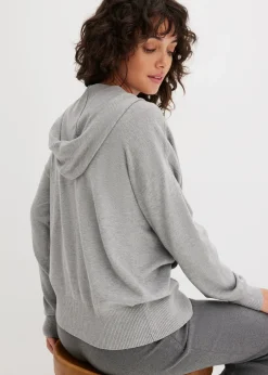 Sweat en maille à capuche et poche kangourou