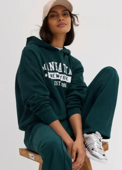 Sweat oversize à capuche 100% coton