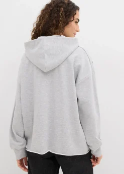 Sweat oversize à capuche et strass