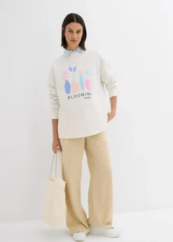 Sweat oversize en coton mélangé