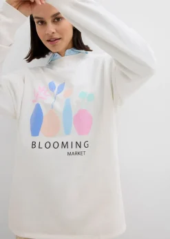 Sweat oversize en coton mélangé