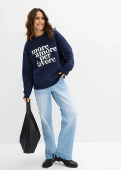 Sweat oversize en coton mélangé