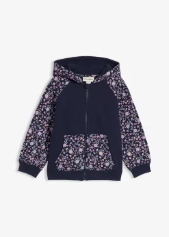 Sweat zippé à capuche 100% coton