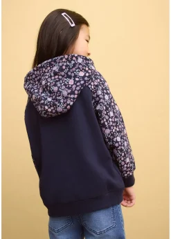 Sweat zippé à capuche 100% coton