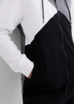 Sweat zippé à capuche 100% coton