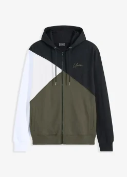 Sweat zippé à capuche 100% coton