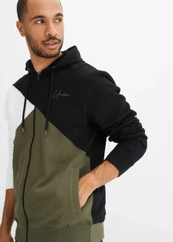 Sweat zippé à capuche 100% coton