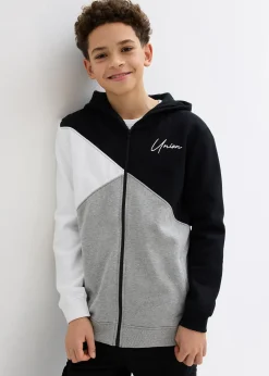 Sweat zippé à capuche 100% coton Loose