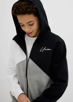 Sweat zippé à capuche 100% coton Loose