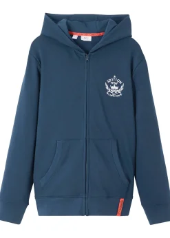 Sweat zippé à capuche, 100% coton