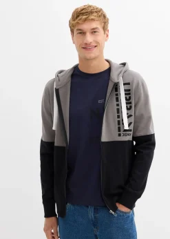 Sweat zippé à capuche 100% coton