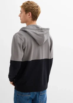 Sweat zippé à capuche 100% coton