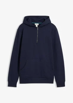 Sweat zippé à capuche 100% coton