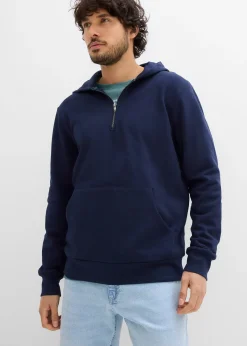 Sweat zippé à capuche 100% coton