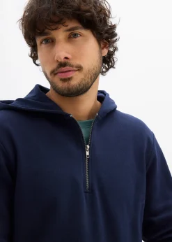 Sweat zippé à capuche 100% coton